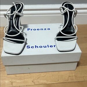 Proenza Schouler White Strappy Heels